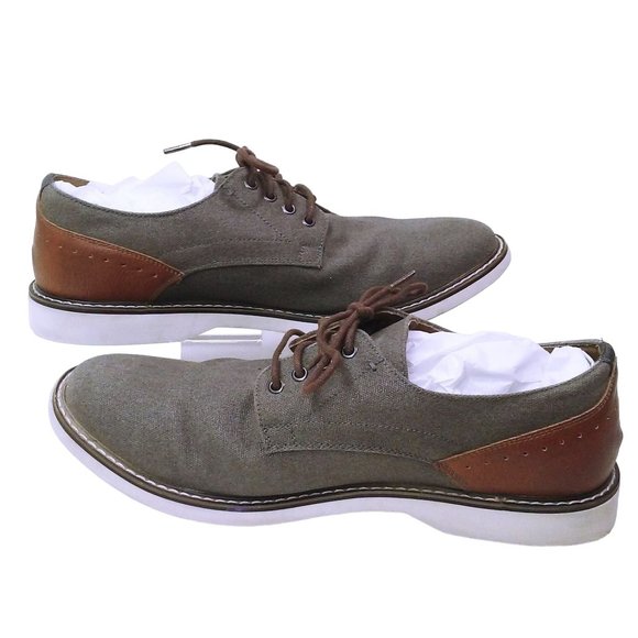 Madden Drudge Oxford -11M Summer Linen Fabric Lace-Up Lectronic Sole Preppy Grey - Picture 5 of 9